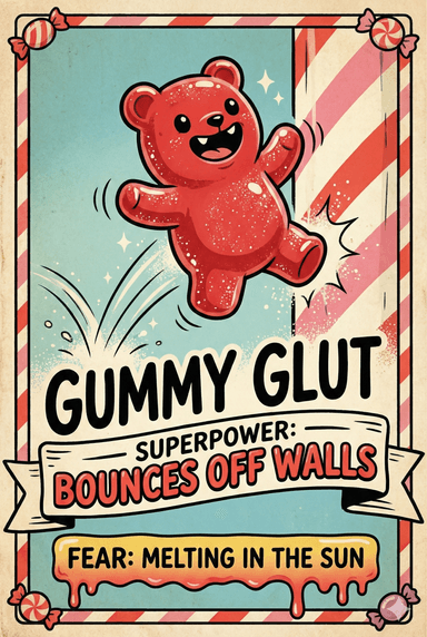 Gummy Glut trading card